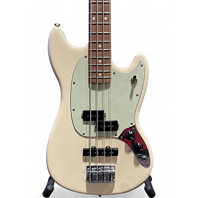 Fender Used Fender Player Mustang Bass PJ Antique White Electric Bass Guitar