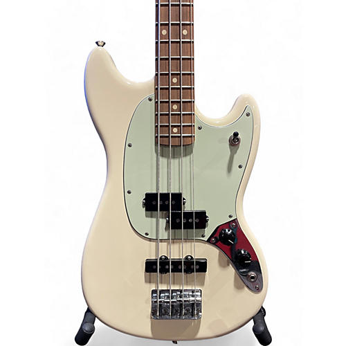 Fender Used Fender Player Mustang Bass PJ Antique White Electric Bass Guitar Antique White