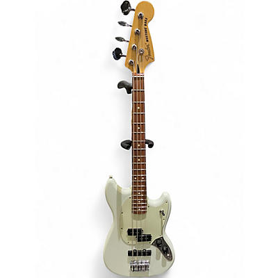 Used Fender Player Mustang Bass PJ Antique White Electric Bass Guitar