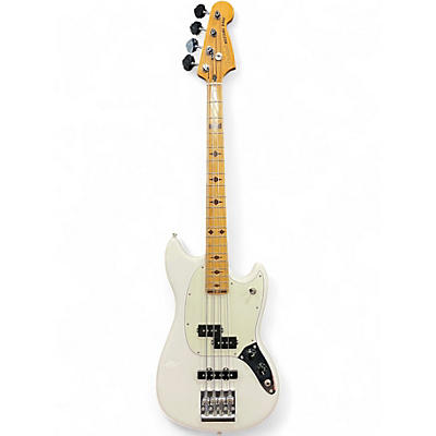 Used Fender Player Mustang Bass PJ BADASS BRIDGE Olympic White Electric Bass Guitar