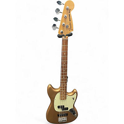 Used Fender Player Mustang Bass PJ Firemist Gold Electric Bass Guitar