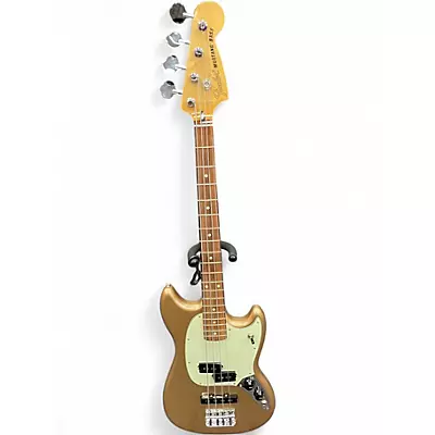 Used Fender Player Mustang Bass PJ Firemist Gold Electric Bass Guitar