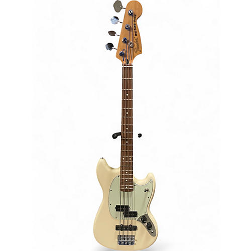 Fender Used Fender Player Mustang Bass PJ Olympic White Electric Bass Guitar Olympic White