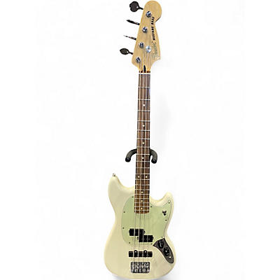 Used Fender Player Mustang Bass PJ Olympic White Electric Bass Guitar