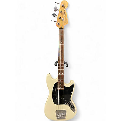 Used Fender Player Mustang Bass PJ Vintage White Electric Bass Guitar