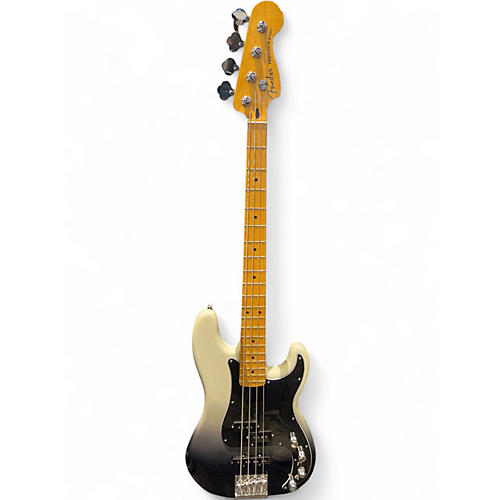 Used Fender Player Plus Active Precision Bass Black and White Electric Bass Guitar Black and White