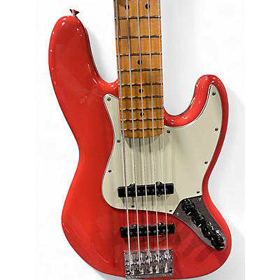 Used Fender Player Plus Jazz Bass V Fiesta Red Electric Bass Guitar