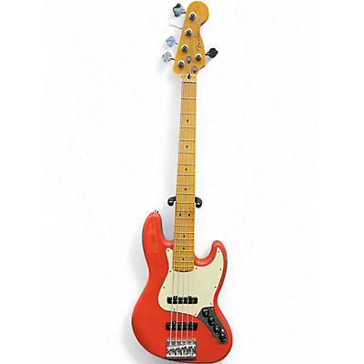 Used Fender Player Plus Jazz Bass V Fiesta Red Electric Bass Guitar