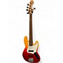 Used Fender Player Plus Jazz Bass V Red to yellow fade Electric Bass Guitar Red to yellow fade