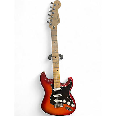 Used Fender Player Plus Stratocaster Cherry Sunburst Solid Body Electric Guitar