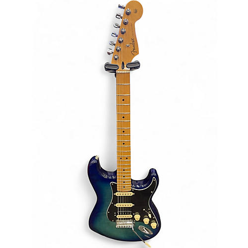 Used Fender Player Plus Stratocaster HSS Blue Burst Solid Body Electric Guitar Blue Burst
