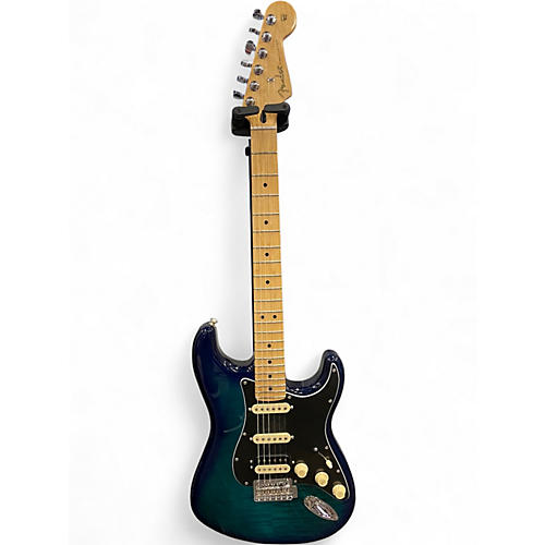 Used Fender Player Plus Stratocaster HSS Blue Burst Solid Body Electric Guitar Blue Burst