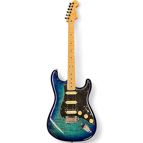 Used Fender Player Plus Stratocaster HSS Blue Burst Solid Body Electric Guitar Blue Burst