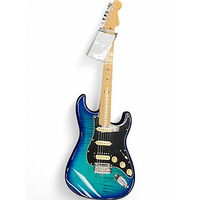 Used Fender Player Plus Stratocaster Ocean Blue Burst Solid Body Electric Guitar