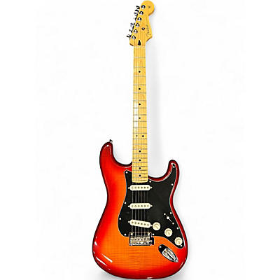 Used Fender Player Plus Stratocaster aged cherryburst Solid Body Electric Guitar