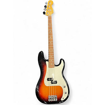 Used Fender Player Precision Bass 3 Tone Sunburst Electric Bass Guitar