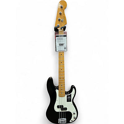 Used Fender Player Precision Bass Black Electric Bass Guitar