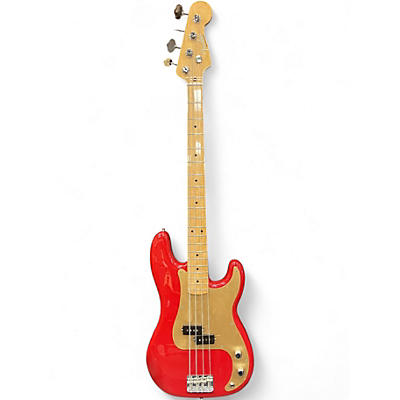 Used Fender Player Precision Bass Candy Apple Red Electric Bass Guitar