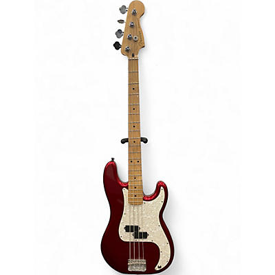 Used Fender Player Precision Bass Candy Apple Red Electric Bass Guitar