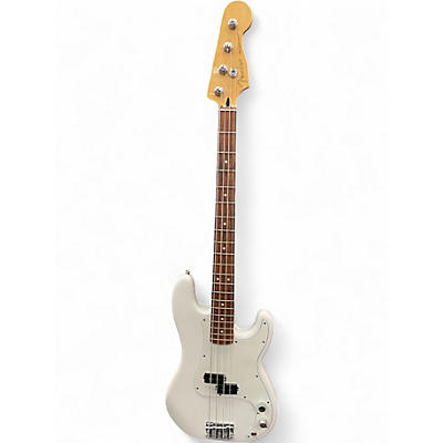Used Fender Player Precision Bass Polar White Electric Bass Guitar