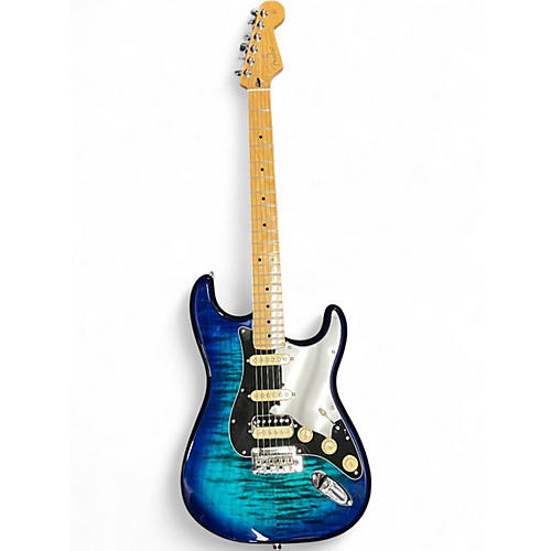 Used Fender Player Series II Plus Top Blue Burst Solid Body Electric Guitar Blue Burst
