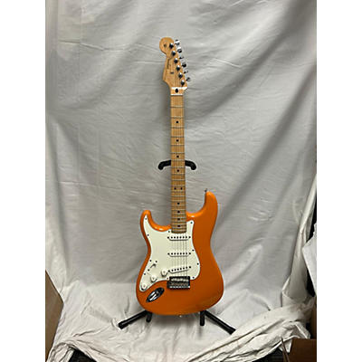 Fender Used Fender Player Series Stratocaster Left Handed Capri Orange Solid Body Electric Guitar