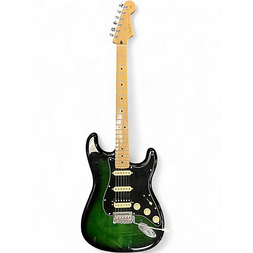 Used Fender Player Strato HSS Limited Edition Green Burst Solid Body Electric Guitar Green Burst