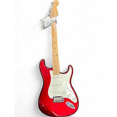 Used Fender Player Stratocaster Candy Apple Red Solid Body Electric Guitar
