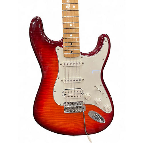 Used Fender Player Stratocaster HSS Cherry Sunburst Solid Body Electric Guitar Cherry Sunburst