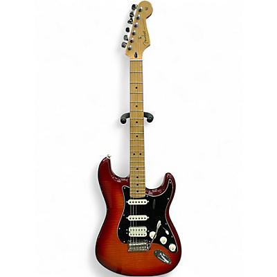 Used Fender Player Stratocaster HSS Plus Top  Aged Cherry Burst Solid Body Electric Guitar