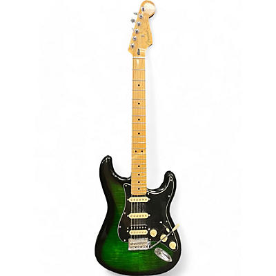 Fender Used Fender Player Stratocaster HSS Plus Top Black and Green Burst Solid Body Electric Guitar