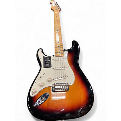 Used Fender Player Stratocaster Left Handed 3 Tone Sunburst Solid Body Electric Guitar