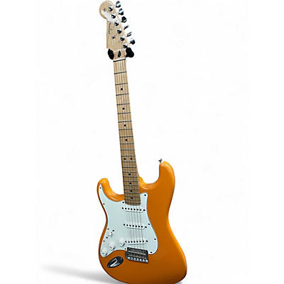 Used Fender Player Stratocaster Left Handed Capri Orange Solid Body Electric Guitar