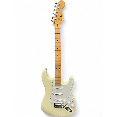 Used Fender Player Stratocaster Left Handed Olympic White Solid Body Electric Guitar