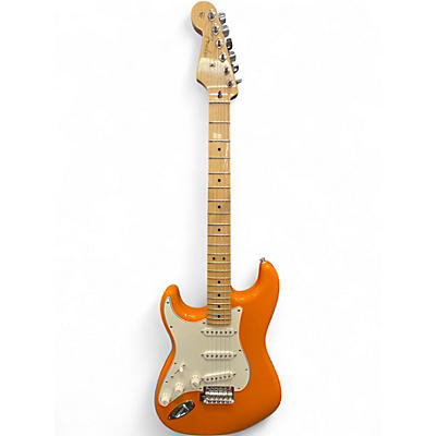Used Fender Player Stratocaster Left Handed Orange Solid Body Electric Guitar