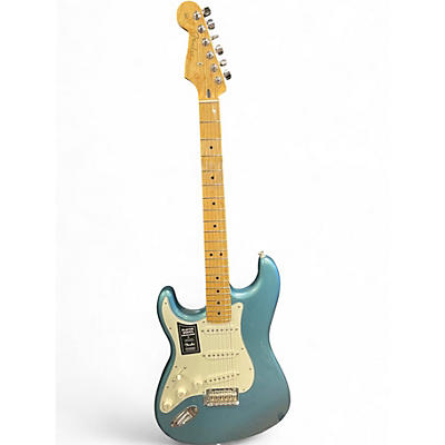 Used Fender Player Stratocaster Left Handed blue Solid Body Electric Guitar
