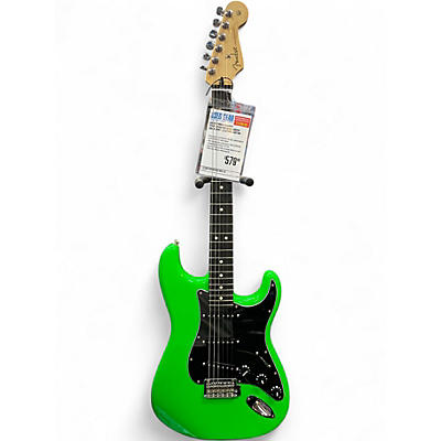 Used Fender Player Stratocaster Neon Green Solid Body Electric Guitar
