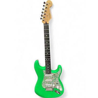 Used Fender Player Stratocaster Neon Green Solid Body Electric Guitar