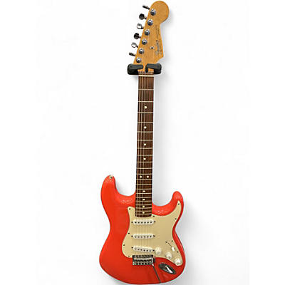 Used Fender Player Stratocaster coral red Solid Body Electric Guitar
