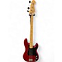 Used Fender Precision Bass Chrome Red Electric Bass Guitar Chrome Red