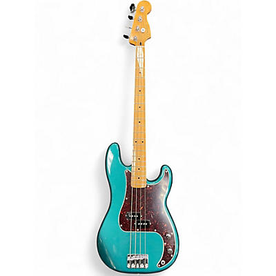 Used Fender Precision Bass Player II  Ocean Turquoise Electric Bass Guitar