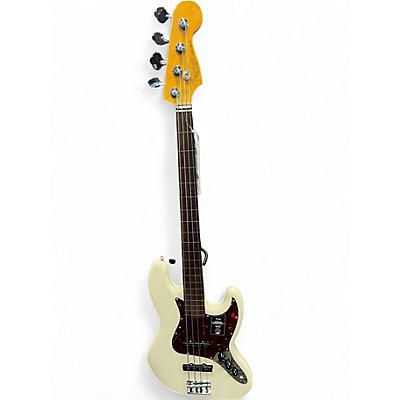 Used Fender Professional II Jazz Bass Fretless Olympic White Electric Bass Guitar