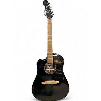 Used Fender Redondo LEFT HANDED Black Acoustic Electric Guitar