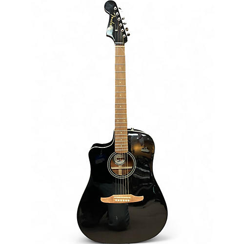 Used Fender Redondo LEFT HANDED Black Acoustic Electric Guitar Black