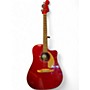 Used Fender Redondo Player Candy Apple Red Acoustic Electric Guitar Candy Apple Red