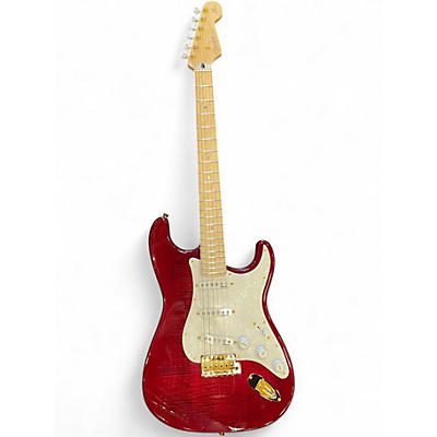 Used Fender Richie Kotzen Signature Stratocaster Transparent Red Solid Body Electric Guitar