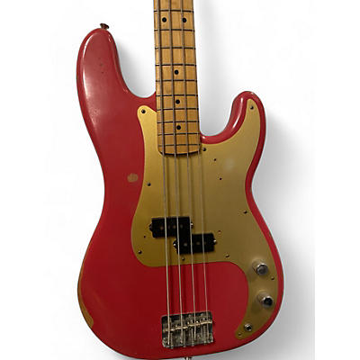 Fender Used Fender Road Worn 1950S Precision Bass Fiesta Red Electric Bass Guitar