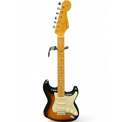 Used Fender Road Worn 1950S Stratocaster 2 Color Sunburst Solid Body Electric Guitar