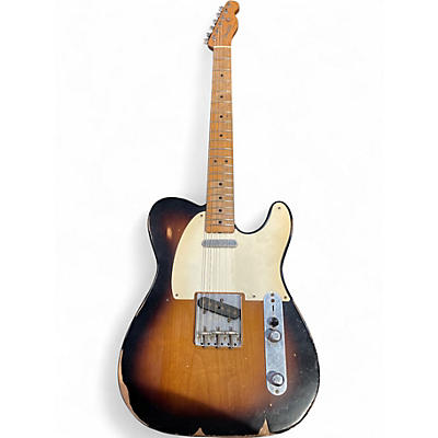 Used Fender Road Worn 1950S Telecaster 2 Tone Sunburst Solid Body Electric Guitar