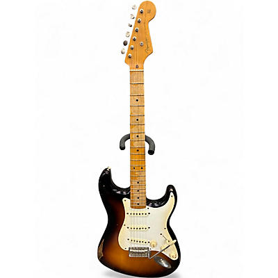 Used Fender Road Worn Player Stratocaster Tobacco Burst Solid Body Electric Guitar